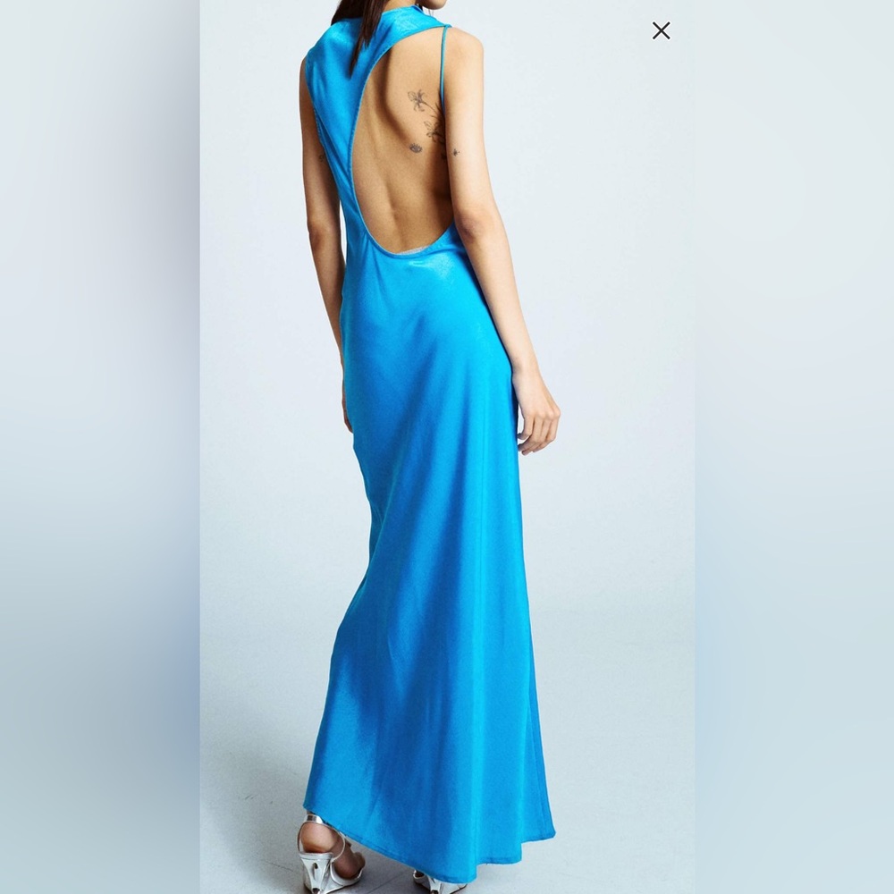 Topshop Asymmetric Open Back Dress